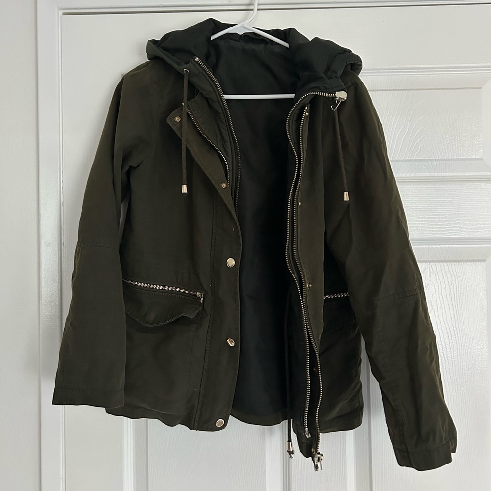 Topshop green utility jacket